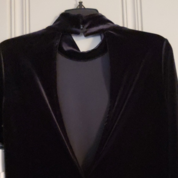 Black Velvet Cocktail Dress - Picture 5 of 5